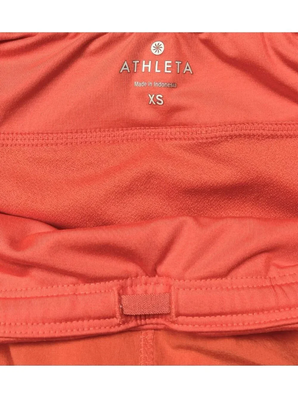 Athleta Ready To Go Orange Athletic Mid Rise Shorts Inseam 3.5